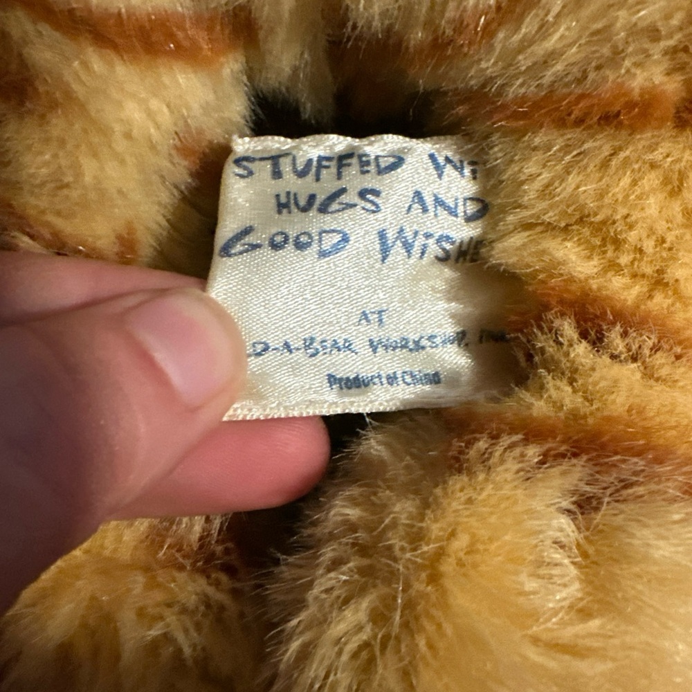Build A Bear BABW Vintage Tabby Cat Plush Stuffed Animal Orange Stripes Retired - Picture 9 of 12